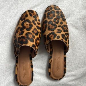 Madewell mules leopard print size 7.5